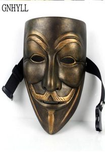 Gnhyll v for Vendetta Mask匿名映画Guy Guy Guy Halloween Masquerade Party Face March Protest Costume Accessory6763311