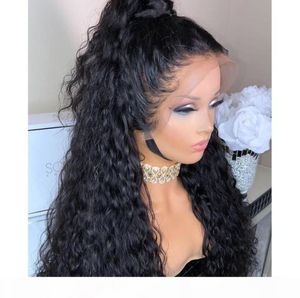 Brazilian High Ponytail Natural Wave Full Lace Human Hair Wigs with Baby Hair 180Density 4x4 Silk Base Lace Front Wigs Remy9505585