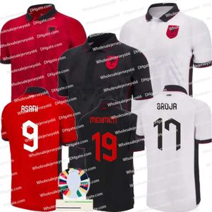 Albania Soccer Jerseys 2024 Euro Cup Albanian National Team Football Shirt Jersey 2025 Men Trikot Kids Kit Set Home Away Uniform ASLLANI DJIMSITI UZUNI MUCI N.Brami