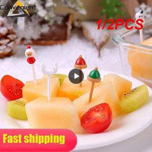 Forks 1/2pcs delicado toque de toque infantil bolo de bolo plástico de frutas frescas e fofas criativo