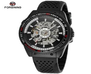 ForSining Men's Top Automatic Watch Brands Black Silicone Hollow Skeleton Rubber Men's Sports Wristwatch Gifts8059804