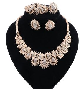 Dubai Goldcolor Necklace Set Costume Design Brand Nigerian Wedding Jewelry Set Fashion African Beads Jewelry Sets Women8431607