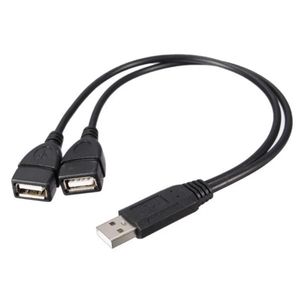 Novo USB 2.0 A 1 masculino a 2 Dune USB Feminino Adaptador de potência Y SPLITTER USB CABO DE CABO DE CABO DE PODERAÇÃO