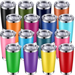 20oz Tumbler Wärme Wasserflasche mit versiegeltem Deckel Edelstahl Isoliertes Leckschutz Kaffee Tasse Pulverbeschichtung Copo Termo 240428