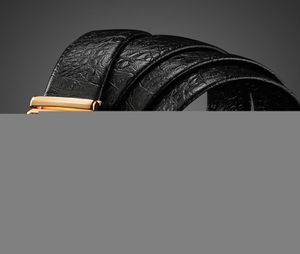 Crocodile Men039s Automatic Buckle Leather Trend Business Fashion Versatile Belt9757184