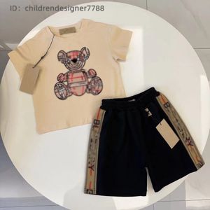 baby designer suits Summer two-piece set Multiple styles boys girls tracksuits Size 90-150 baby Cotton short sleeves and Grid letter printed shorts AAA Top quality