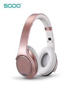 Original SODO MH1 Bluetooth -hörlurarhögtalare 2 i 1 ut trådlöst headset med NFC -mikrofon för Huawei Samsung iPhone2132822