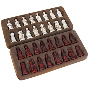 Profesyonel Satranç Parçaları Oyunlar Seti PU Deri Reçine Satranç Tahtası Mat Damaları Tahta Oyunu Oyuncak Oyuncaklar 240415