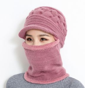 Bingyuanhaoxuan 2018 Novo chapéu de malha de inverno mulheres máscara de balaclava Skullies grossos de grãos de esqui ao ar livre feminino D181106014778798