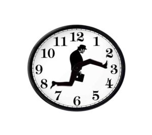 Wall Clocks British Comedy Inspired Creative Clock Comedian Home Decor Novelty Watch Funny Walking Silent Mute4806749
