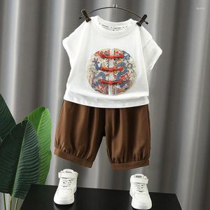 Одежда Summers Summer Boys 'Vintage Emelcodery Китайский стиль с коротким рукавом в китайском стиле.