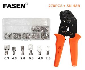 Wire Terminals Crimping Pliers Tool AWG2616 270 Pcs 28mm 48mm 63mm MaleFemale Wire Spade Connectors Terminals Crimper Kit Y202562214