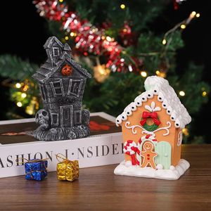 Christmas Little House Gingerbread Man Little Happy House Decoration Creative Desktop Christmas Celebration Fun Year Gifts for Children 240424