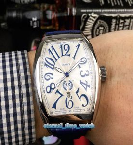 6 stile Casablanca di alta qualità Casablanca 8880 C dt Case in acciaio argento in argento MENS MECCANICA AUTOMENTI ORGHIO BLU BLUE CINTURA LUXRY WA7861989