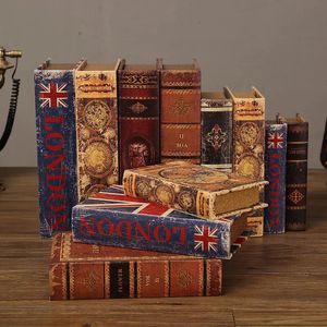 Деревянная коробка для хранения фальшивая книга декоративная деревянная коробка творческое дерево