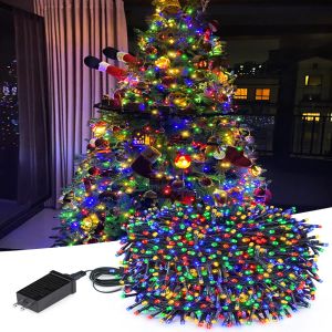 Decorações 100m 50m 24V Luzes de Natal LEDs Fairy Garland String leve à prova d'água 30m 20m 10m Decoração de casamento de férias de jardim ao ar livre