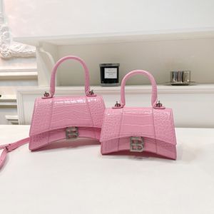 디자이너 럭셔리 핑크 레이디 핸드백 고품질 핑크 가죽 세련된 레트로 핸드백 고급스러운 가죽 여자 가방 숄더백
