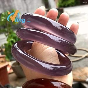 Bangle Wholesale Of Brazilian Emperor Purple Jade Marrow Vintage Slim Bracelet Agate Violet Jewelry Exquisite Fashion Gift Charm