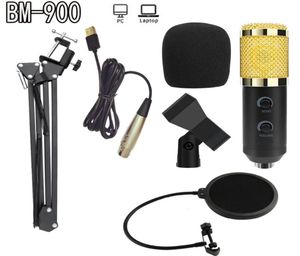 Ny BM900 Podcast -inspelningsmikrofon med hög kvalitet med Stand Professional Condenser Studio Broadcasting Microphone Condenser MI5866057