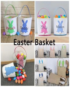 Hela påskkorgar 32 Styles Personlig påskväska för barn Candy Bucket Party Decoration Tote Gifts5581427