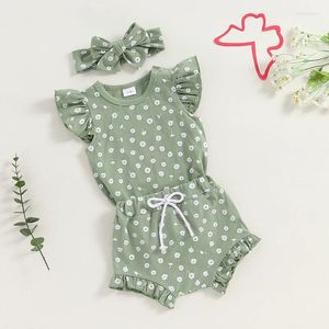 Zestawy odzieży hnyenmcko urodzone ubrania dziewczynki stokrotka Romper Romper Ruffle Bloomer Shorts