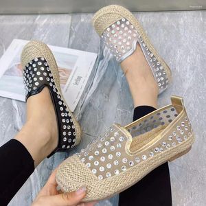 Повседневная обувь Fashion Women Flat Plus Size Athestone Make Loafers Дизайнерские сандалии