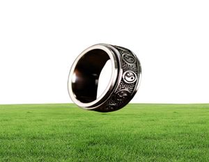925 srebrny srebrny retro thai srebrny taoist Tai Chi Osiem trigramów może obrócić pierścień transferowy MAN1662170