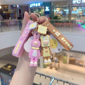 Uovofriends Food Keychain Auto Bambola Bambola a sospensione cartone animato carino Accessori a ciondoli piccoli borse di libri