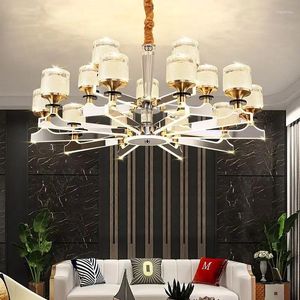 Ceiling Lights Chandelier Lamp In The Living Room Atmospheric European-Style Crystal Lamp-Arm Luminous Restaurant Light Luxury Lamps