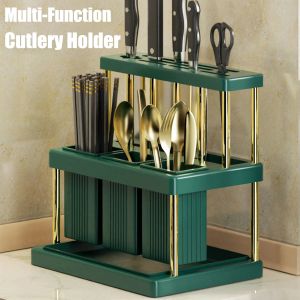 Organisation Kitchen Knife Cutery Holder Multifunktion Cutter Cutery Drainer Rack Space Saving Kitchen Toskap Holder For Sink Countertop