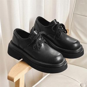 Casual Shoes Black Luxury Designer Men Vintage British Leather Dress Loafers Work Wedding Height Increasing Business