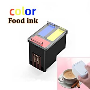 Black Coffee Tri-Color Food Edible Ink Inkjet Cartridge Replacement Printer för Kongten MBrush Mini Handheld Printer 240417