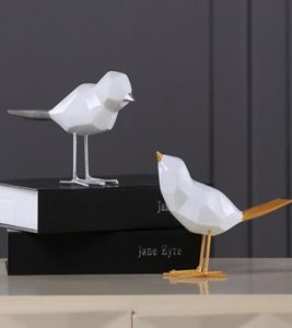 Geometric Resin Craft Bird Figurine Statue Office Ornaments Sculpture Home Decoration Accessories Bird Sculpture escultura8592888