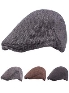 Uomini classici berretti caldi invernali che guidano il cappello da golf casual cappello da giornalista nuovo hatcs02414755177