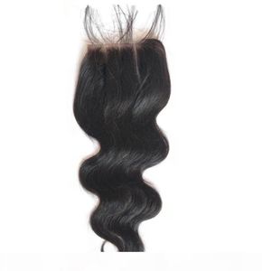 Peruviano Indian Malesi Brasiliano Vergine Capelli Top Closure 44 Wave Body Drivery Human Hair Lace Closure9512997