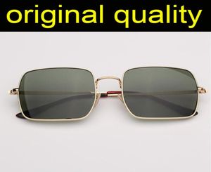 Quadro de metal quadrado de alta qualidade 1971 óculos de sol homens lentes de vidro lentes de vidro Moda óculos de sol retrô copos para óculos masculinos de sol2441107