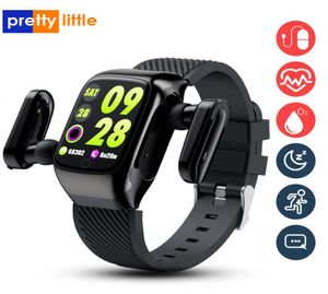 S300 Smart Watch Men Ohrhörer mit Bluetooth -Ohrhörern Smartwatch Music Sports für Übung fahren zwei in eins für Android iOS263208