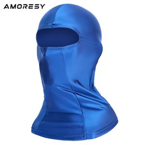 AMORESY Balaclava series head wearing spandex ice silk sunscreen full face mask for outdoor cycling 240428