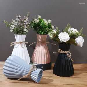 花瓶折り紙花瓶シンプルなモダンプラネットホルダー断熱シールフラワーアレンジメントセラミックポットスカンジナビアスタイルストライプ