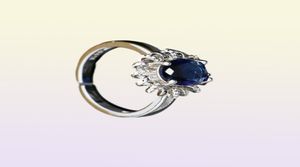Silver 925 Zestawy biżuterii dla kobiet Natural Blue Sapphire Stone Fashion Her Party Naszyjnik 7 kolorów 2208164338923016360