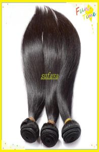 Ny stjärna peruanska mänskliga jungfru raka hår väver drottning hårprodukter naturlig färg 120gbundle1801036