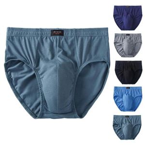 Underpants Männer Höschen Feste Farbe u konvex Stretch Taille Taille Close Fit Plus Size Unterwäsche Shorts Briefs Kleidung Kleidung