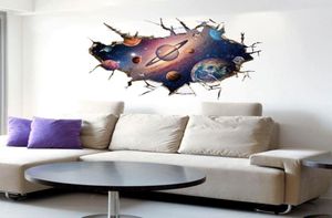 Simanfei Space Galaxy Planets Wall Sticker 2019防水アート壁画デカールユニバーススターウォールペーパーキッズルーム飾るLJ2011286352453