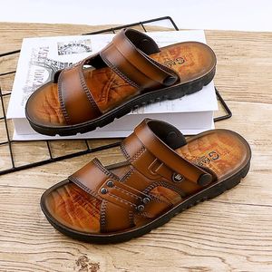 Sandali a doppio scopo per uomini estate comode sandalo da uomo 2 in 1 sandali da uomo a spruzzo a olio scarpe da spiaggia per uomini 240425