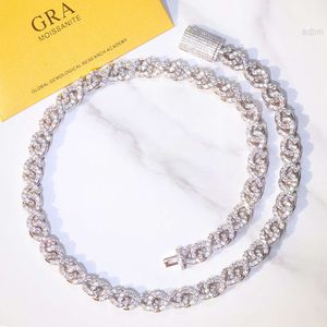 Rts Fashion Necklace Gra Certificate Vvs Moissanite 925 Solid Silver Cuban Chain for Hip Hop Life
