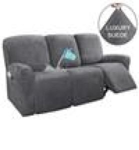 1 2 3 SEATER RECLINER Sofa Cover Elastic Allinclusive Slipcover do salonu zamszowy fotela leżaka 2111243755289