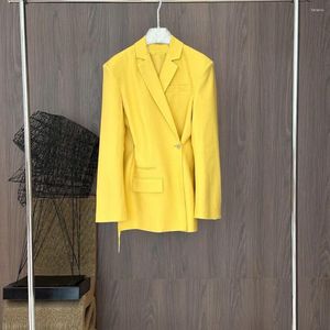 Abiti da donna blazer primaverile autunno di lusso di alta qualità cappotto di lino di biancheria da donna abiti da abbigliamento da esterno 2 colori 2024 rmsx 4.16