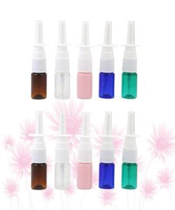 Bottiglie di stoccaggio barattoli 10pcs da 5 ml spruzzatore nasale ripiegante a spruzzo vuoto bottiglia bottiglia per bottiglia sottopagatura a colore casuale Color95222259