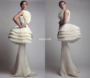 Krikor Jabotian 2020 Abendkleider Peplum Mermaid Rüfeln Satin Satin in voller Länge modisch arabischer Stil Prominente formale Partykleider FO8773230