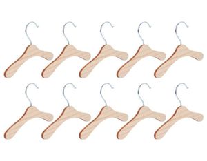 Kleiderbügel Racks 10pcs Holzkleidung Bekleidung Hunde Kleidung Hanging Rack Silber Holz Color4525184